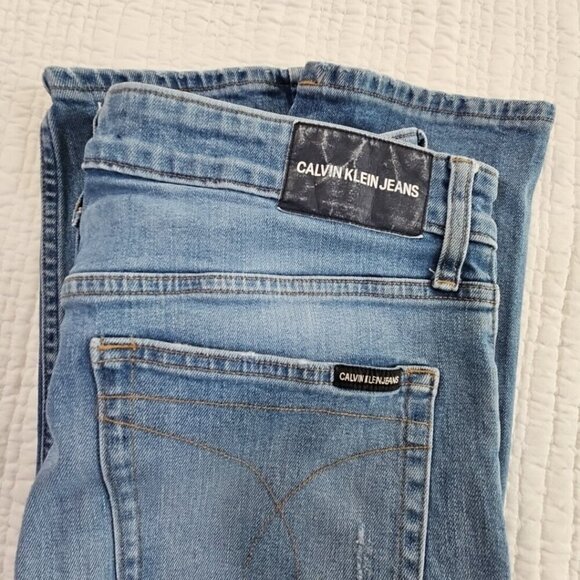 Calvin Klein Jeans Men's 33 x 30 Blue Slim Fit Stretch Medium Wash Denim EUC - Picture 3 of 16